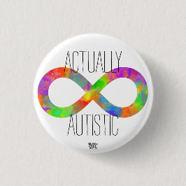 'Eigenlijk autistisch' Neurodiversity Rainbow/ Aut Ronde Button 3,2 Cm