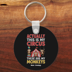Eigenlijk is dit mijn circus Grappige moeder citaa Sleutelhanger