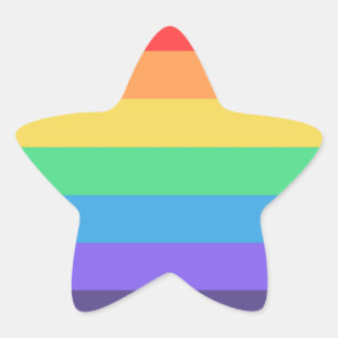 Eigenlijk regenboog ster sticker
