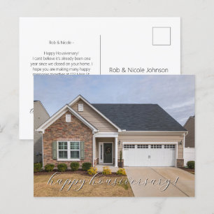 Eigenlijke foto makelaar Gelukkig Huisjubileum Briefkaart
