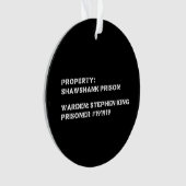 Eigenschap: Shawshank Gevangenis Ornament (voorkant)