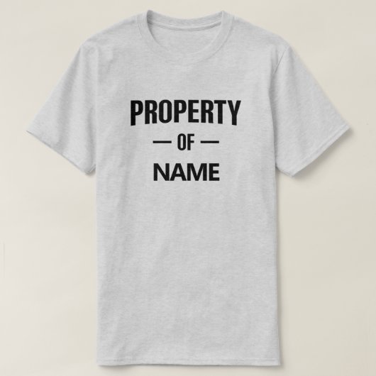 Eigenschap van aangepaste naam t-shirt (Design voorkant)