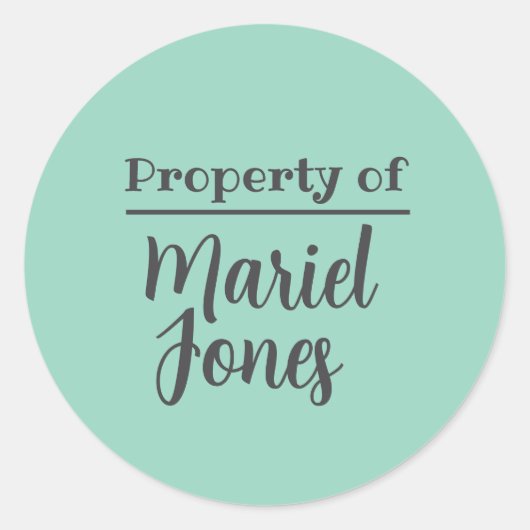 Eigenschap van Custom Name Label Stickers (Voorkant)