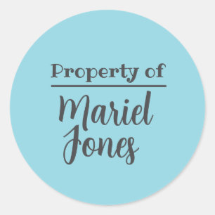 Eigenschap van Custom Name Label Stickers