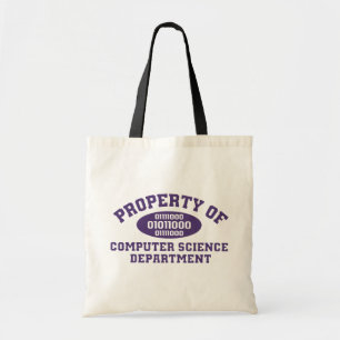 Eigenschap van de afdeling computerwetenschappen tote bag