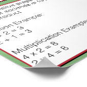 Eigenschap van getallen - commutatief eigendom poster (Hoek)