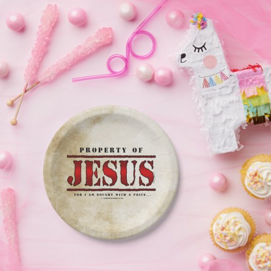 Eigenschap van Jezus Papieren Bordje (Feest)