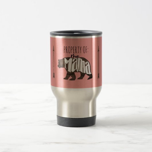Eigenschap van mama Beer Pink Reisbeker (Center)