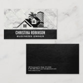 Eigenschappen strand | makelaar visitekaartje (Voorkant / Achterkant)