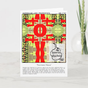 eigenschappen van het geraniummeer feestdagen kaart