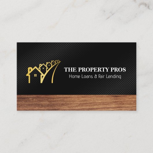 Eigenschappen | zwarte koolstof | houtafwerking visitekaartje (Voorkant)