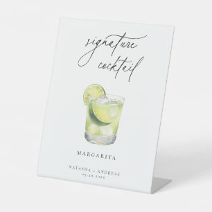 Eigentijds Signature Cocktail Pedestal Sign Reclamebord Met Voetstuk