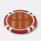 Eigentijdse botanische poker chips (Enkel)
