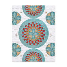 Eigentijdse Mi'kmaq Quill Geïnspireerd Briefkaart