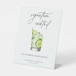 Eigentijdse Signature Cocktail Reclamebord Met Voetstuk