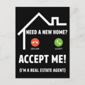 Eigenvermogensagent Funny Property Broker Briefkaart (Voorkant)