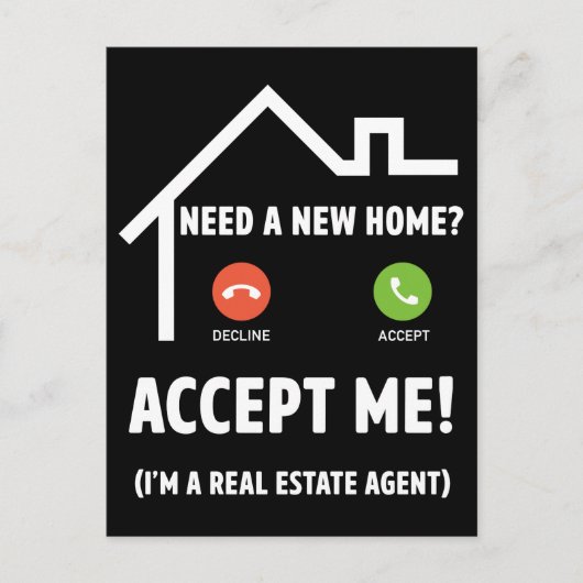 Eigenvermogensagent Funny Property Broker Briefkaart (Voorkant)