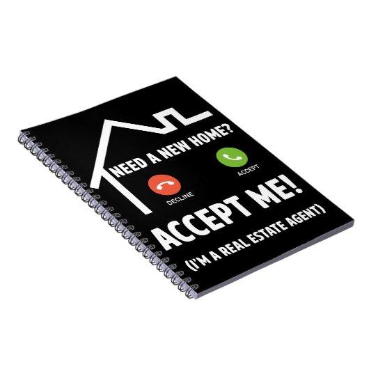 Eigenvermogensagent Funny Property Broker Notitieboek (Rechterzijde)