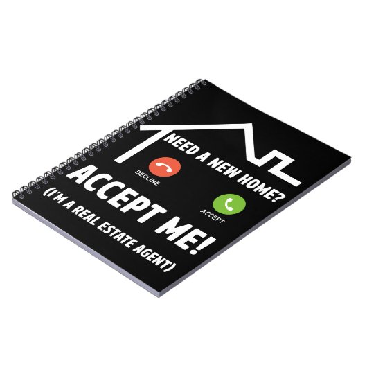 Eigenvermogensagent Funny Property Broker Notitieboek (Linkerzijde)