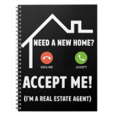 Eigenvermogensagent Funny Property Broker Notitieboek (Voorkant)