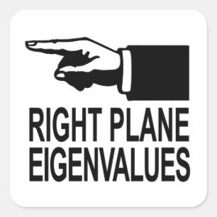 Eigenwaarden van het rechter vlak vierkante sticker