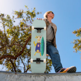 Eigenzinnig en leuk geïllustreerd skateboard
