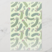 Eigenzinnig feestelijk kerstaugurken patroon briefpapier (Voorkant)