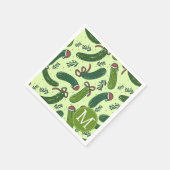 Eigenzinnig feestelijk kerstaugurken patroon servet (Hoek)