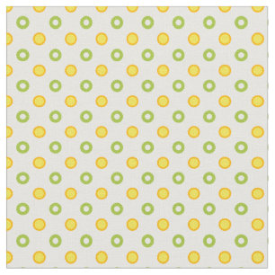 Eigenzinnig Geel Sinaasappel Groene Polka Dots op  Stof
