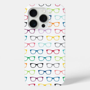 Eigenzinnig kleurrijk Hipster glazen patroon iPhone 15 Pro Case