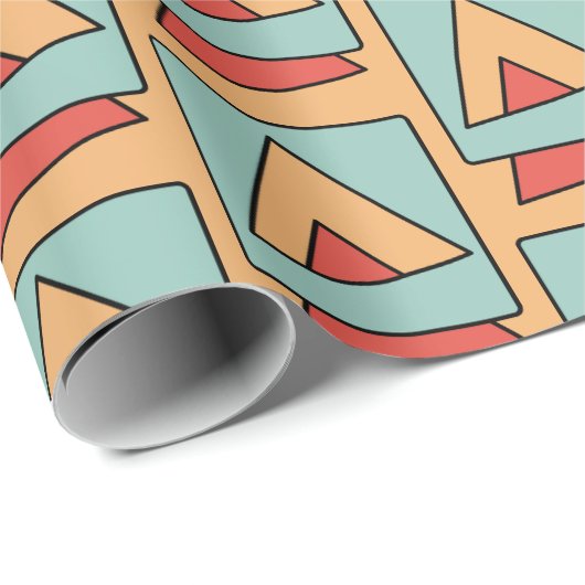 Eigenzinnig retro-patroon cadeaupapier (Rol Hoek)