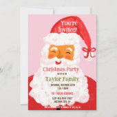 Eigenzinnig Whimsical Kerstman Kerst Dinner Feestj Kaart (Voorkant)