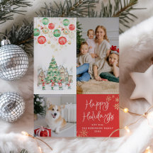 Eigenzinnig Winterdorp Vrolijk Kerstrood 2 Foto