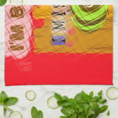 Eigenzinnige Bee Art Print Theedoek (Gevouwen)