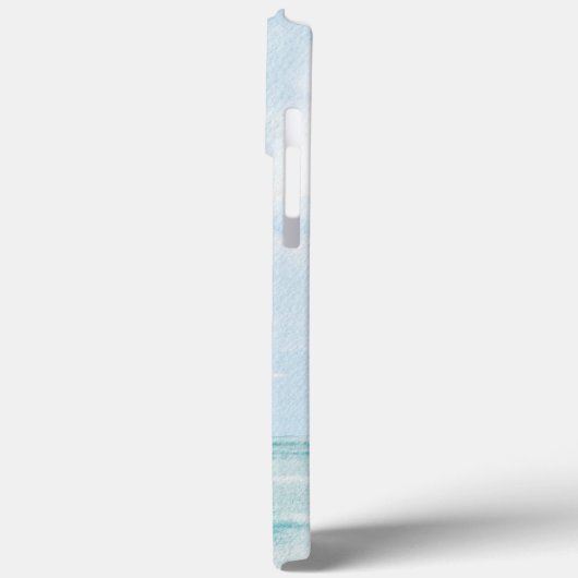 Eigenzinnige blauw waterverf strand hut huisje Case-Mate iPhone case (Achterkant / Links)