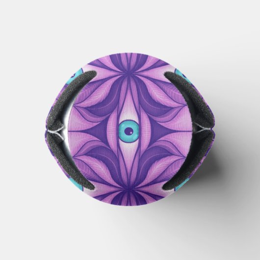 Eigenzinnige blauwe ogen in een mystiek Paarse pat Blikjeskoeler (Bodem)