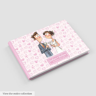 Eigenzinnige bruiloft paar Keepsake Guest boek