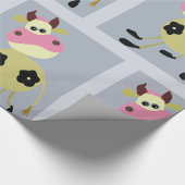 Eigenzinnige Cartoon Koe Fun Boerderij Dier Cadeaupapier