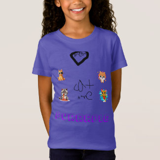 Eigenzinnige Cat Collage Paarse Kinderen T-shirt