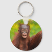 Eigenzinnige charme van een orang-oetan Baby Sleutelhanger (Achterkant)