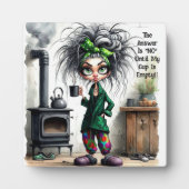 Eigenzinnige Coffee Lady Lege Cup Plaque met Ezel Fotoplaat (Voorkant)