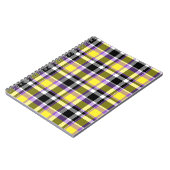 Eigenzinnige eclectische Boho Nonbinary Plaid Prid Notitieboek (Linkerzijde)