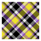 Eigenzinnige eclectische Boho Nonbinary Plaid Prid Perfect Poster (Voorkant)