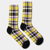 Eigenzinnige eclectische Boho Nonbinary Plaid Prid Sokken (Rechts)