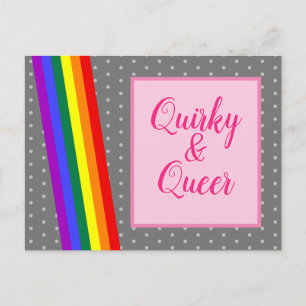 Eigenzinnige en rare LGBT-regenboogkleuren Briefkaart