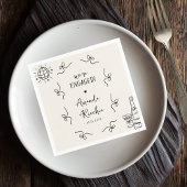 Eigenzinnige Franse Whimsy Bows Engagement Party Servet