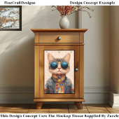 Eigenzinnige Fun Cool & Schattigee Cyberpunk Cat B Tissuepapier