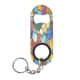 Eigenzinnige Glas in lood Beauty Mini Flessenopener