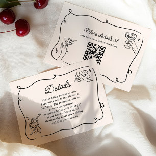 Eigenzinnige & grillige Cupido Cherubs bruiloft de Informatiekaartje