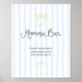 Eigenzinnige hand getrokken citroen gestreepte mim poster (Voorkant)